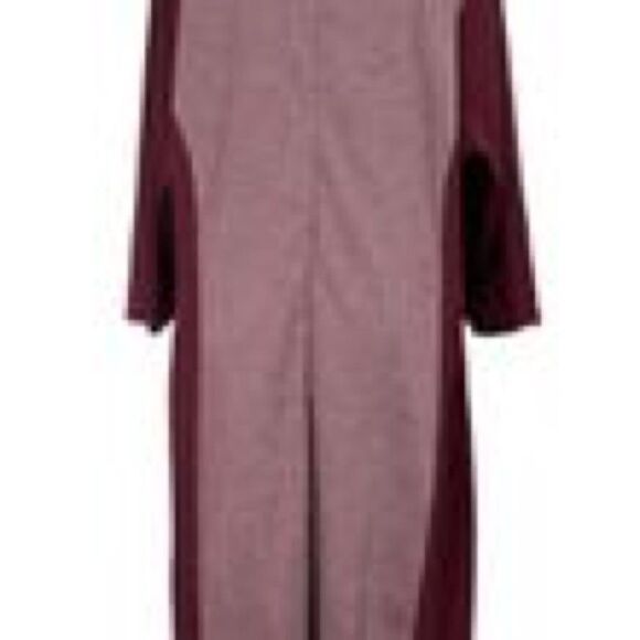 Liz Claiborne  New York plus size 3X maroon stretch sheath dress - Picture 2 of 3